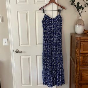 Blue and White Maxi Dress